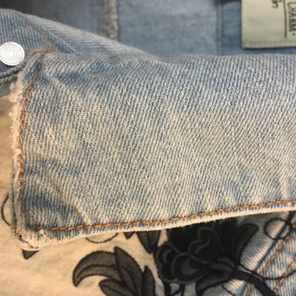 Ashley Vintage Charm Embroidered Denim Jacket M - Picture 2 of 6